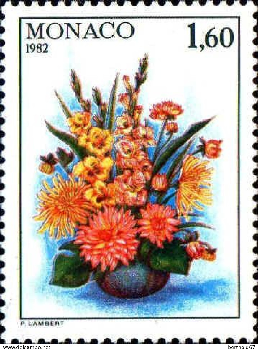 Monaco Poste N** Yv:1350 Mi:1559 Concours International De Bouquets - Unused Stamps