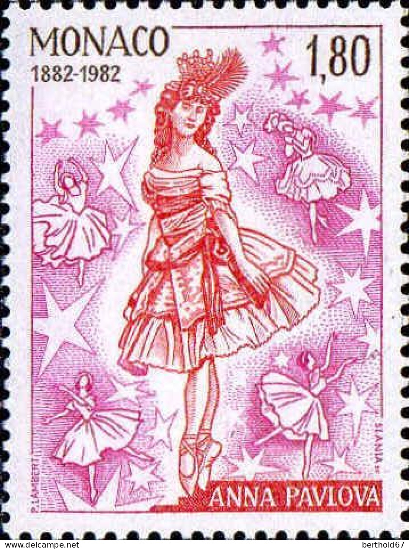 Monaco Poste N** Yv:1345 Mi:1554 Anna Pavlova Ballerine - Unused Stamps