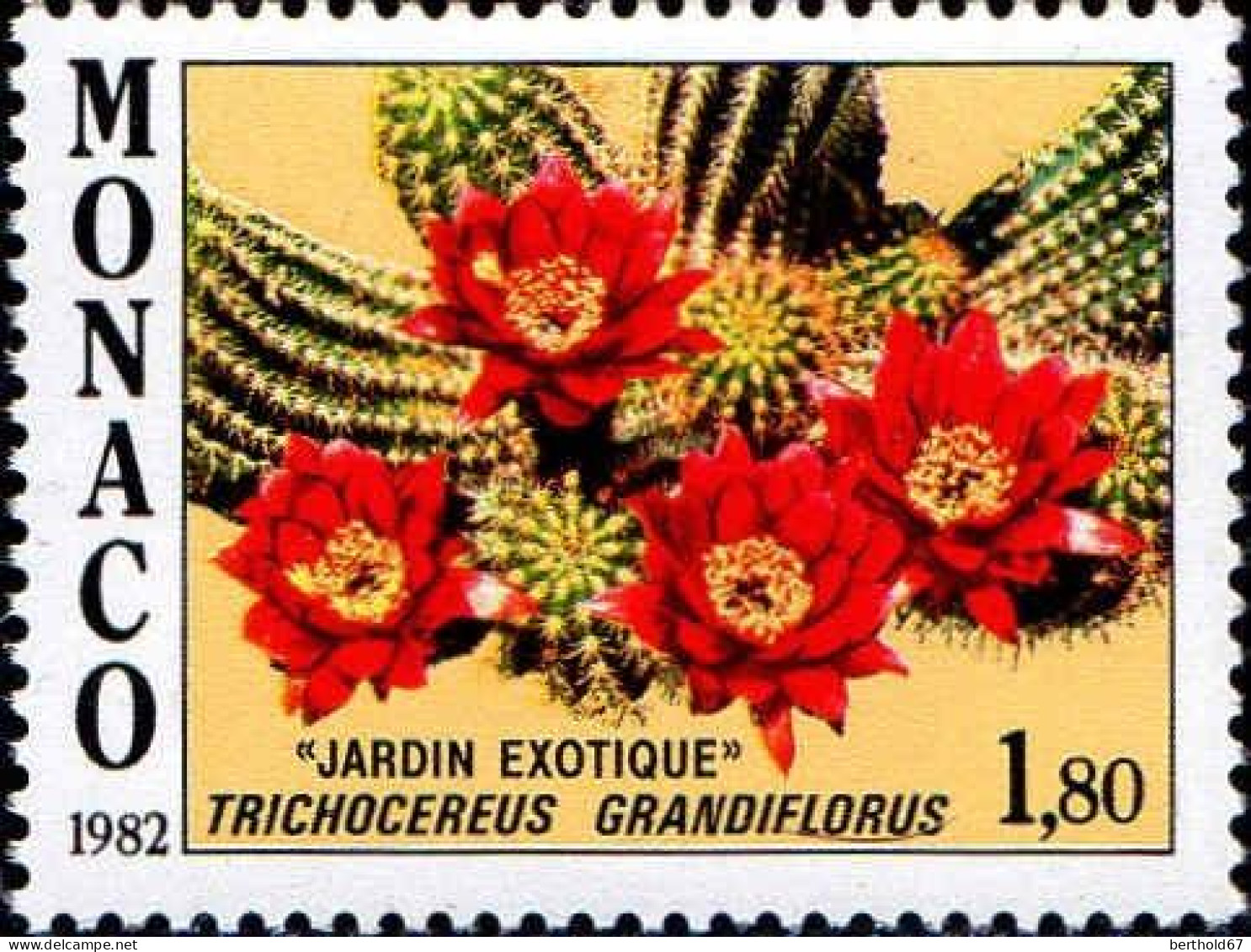 Monaco Poste N** Yv:1339 Mi:1547 Trichocereus Grandiflorus - Unused Stamps