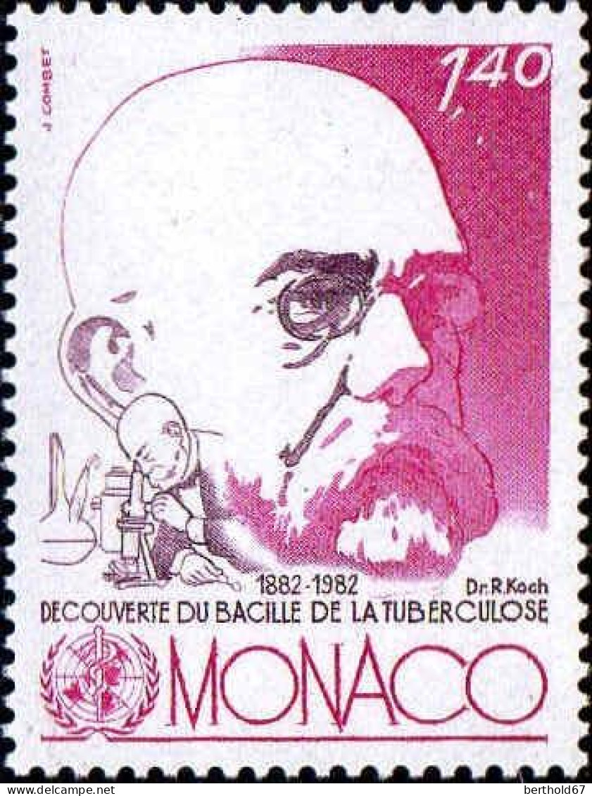 Monaco Poste N** Yv:1333 Mi:1537 Robert Koch Médecin - Neufs
