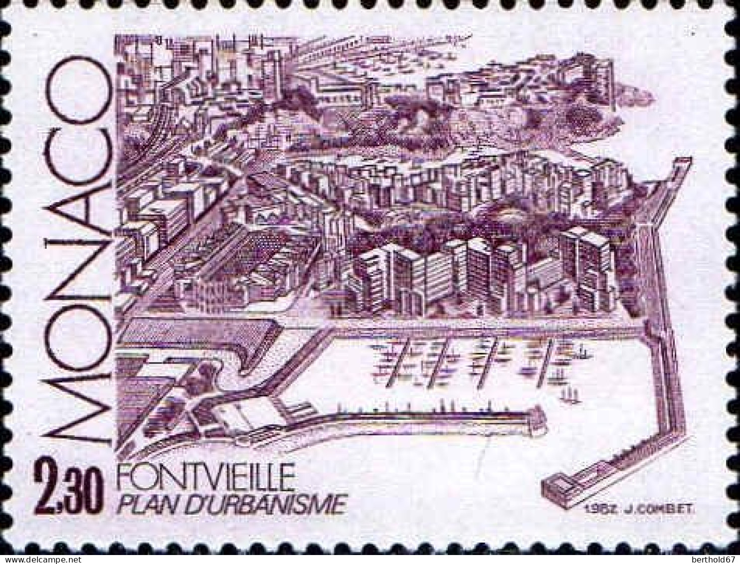Monaco Poste N** Yv:1326 Mi:1530 Fontvieille Plan D'urbanisme - Neufs