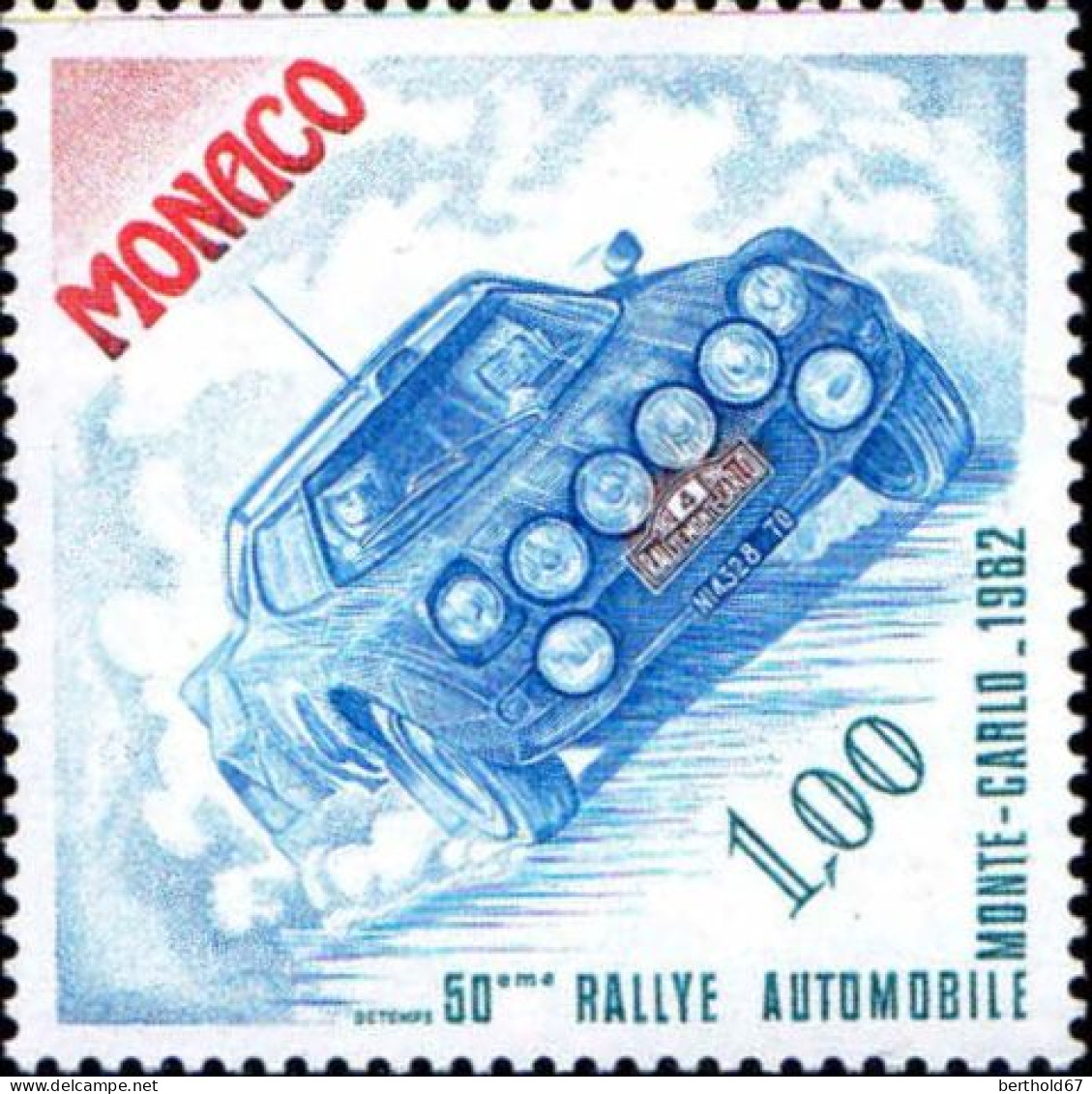 Monaco Poste N** Yv:1300 Mi:1501 Rallye Automobile Monte-Carlo Lancia-Stratos - Neufs