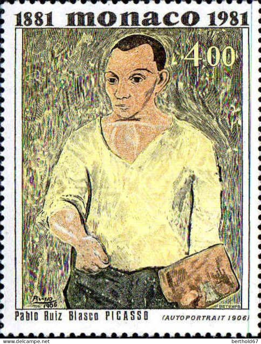 Monaco Poste N** Yv:1293 Mi:1494 Pablo Picasso Autoportrait - Neufs