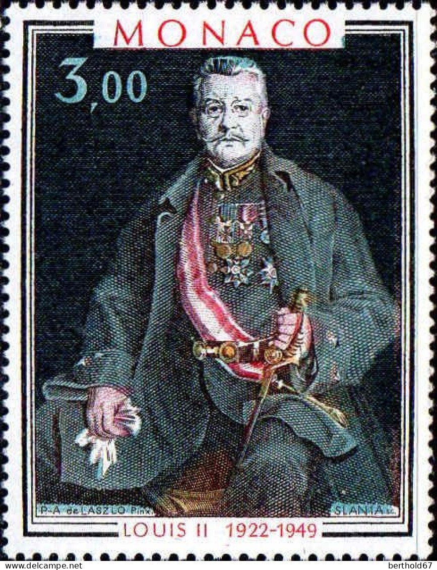 Monaco Poste N** Yv:1286 Mi:1487 Philip Alexius De László Louis II - Unused Stamps