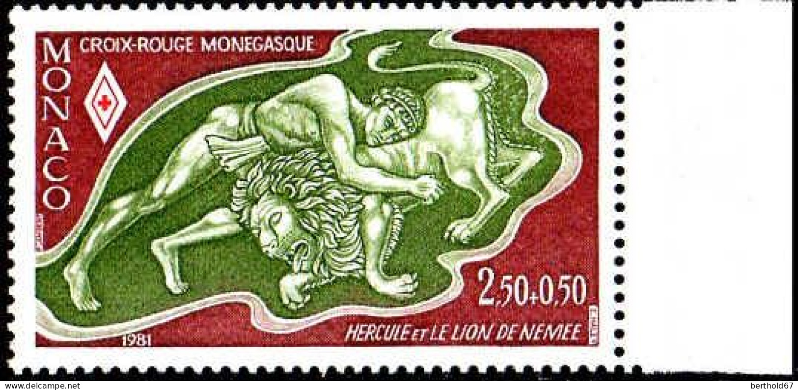 Monaco Poste N** Yv:1288/1289 Croix-Rouge Monégasque Les 12 Travaux D'Hercule Bord De Feuille - Unused Stamps