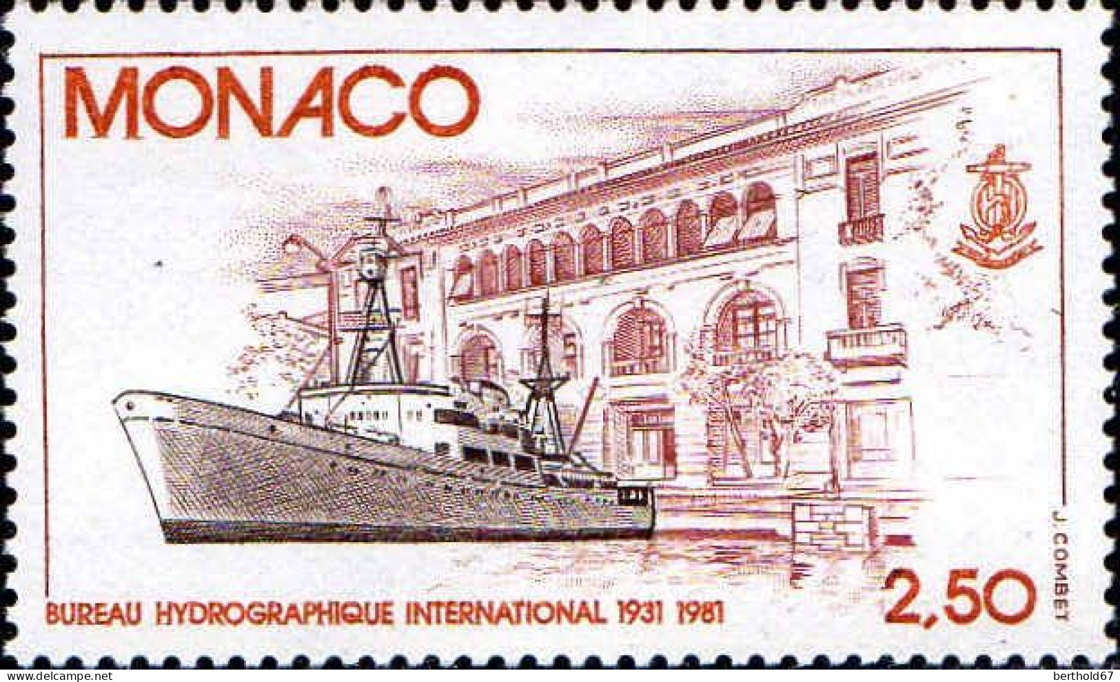 Monaco Poste N** Yv:1279 Mi:1479 Bureau Hydrographique International - Ungebraucht