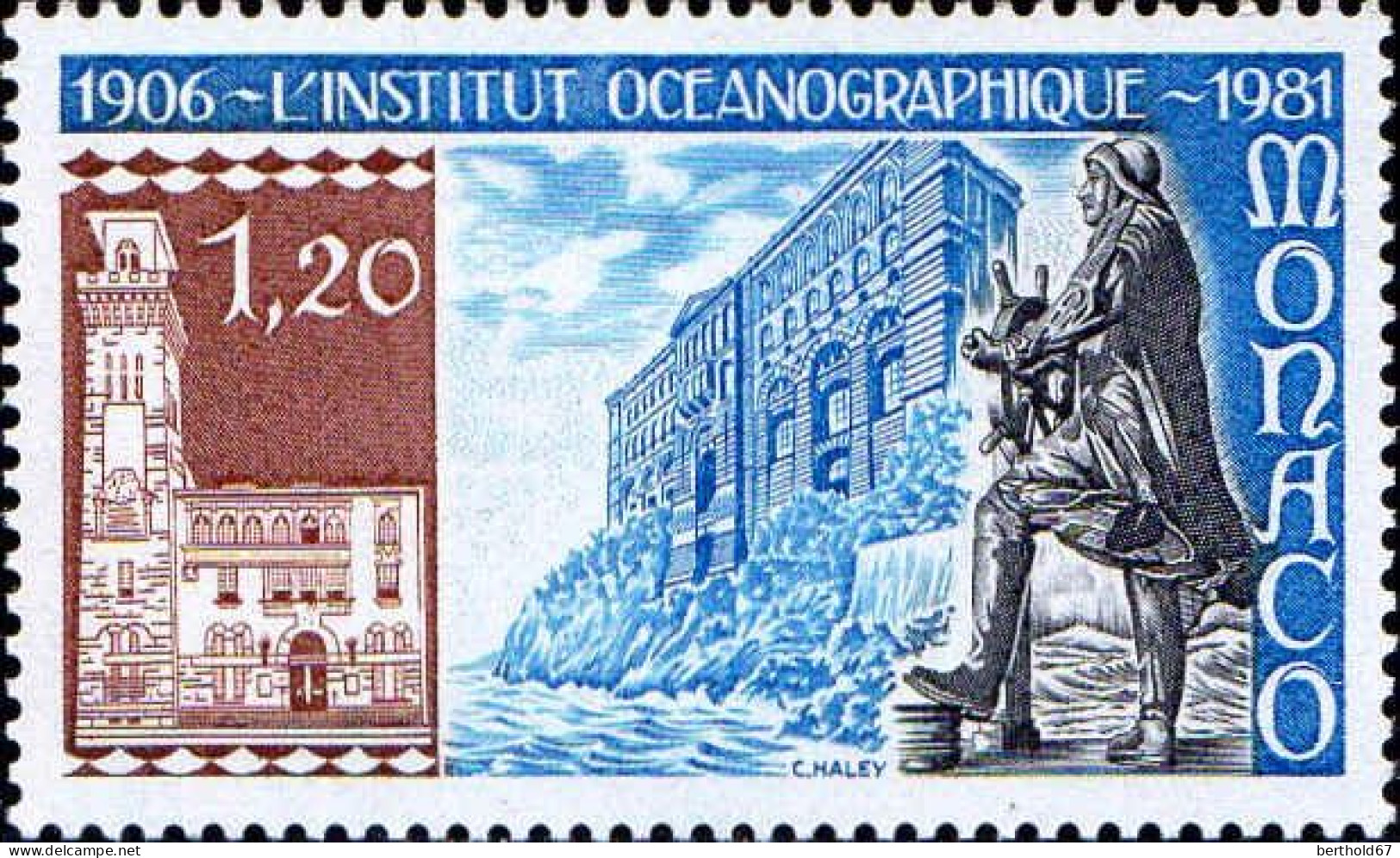 Monaco Poste N** Yv:1278 Mi:1478 L'institut Océanographique - Unused Stamps