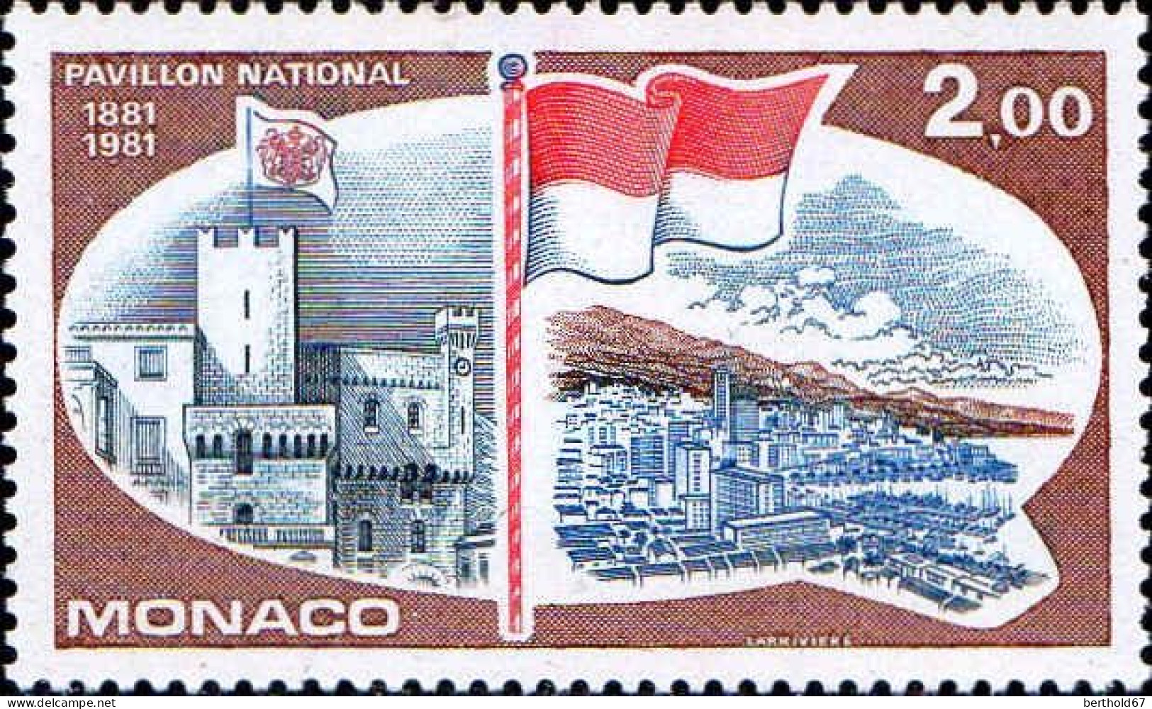 Monaco Poste N** Yv:1277 Mi:1477 Pavillon National - Neufs