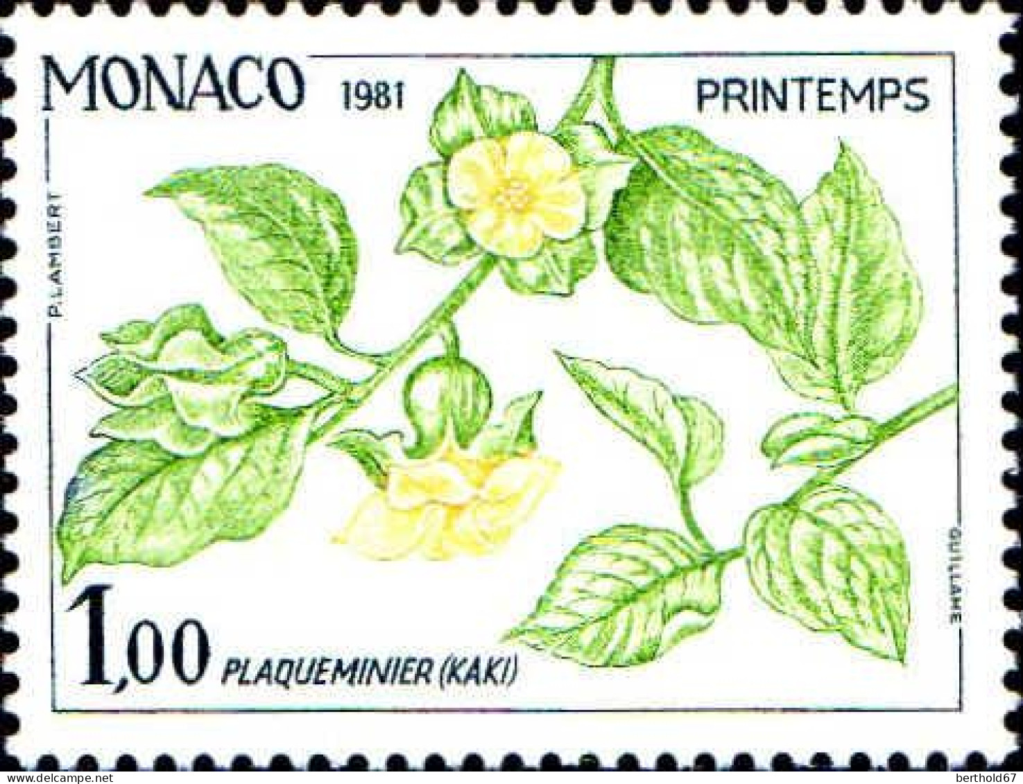 Monaco Poste N** Yv:1302/1305 Les 4 Saisons Du Plaqueminier & Son Fruit Le Kaki - Ongebruikt