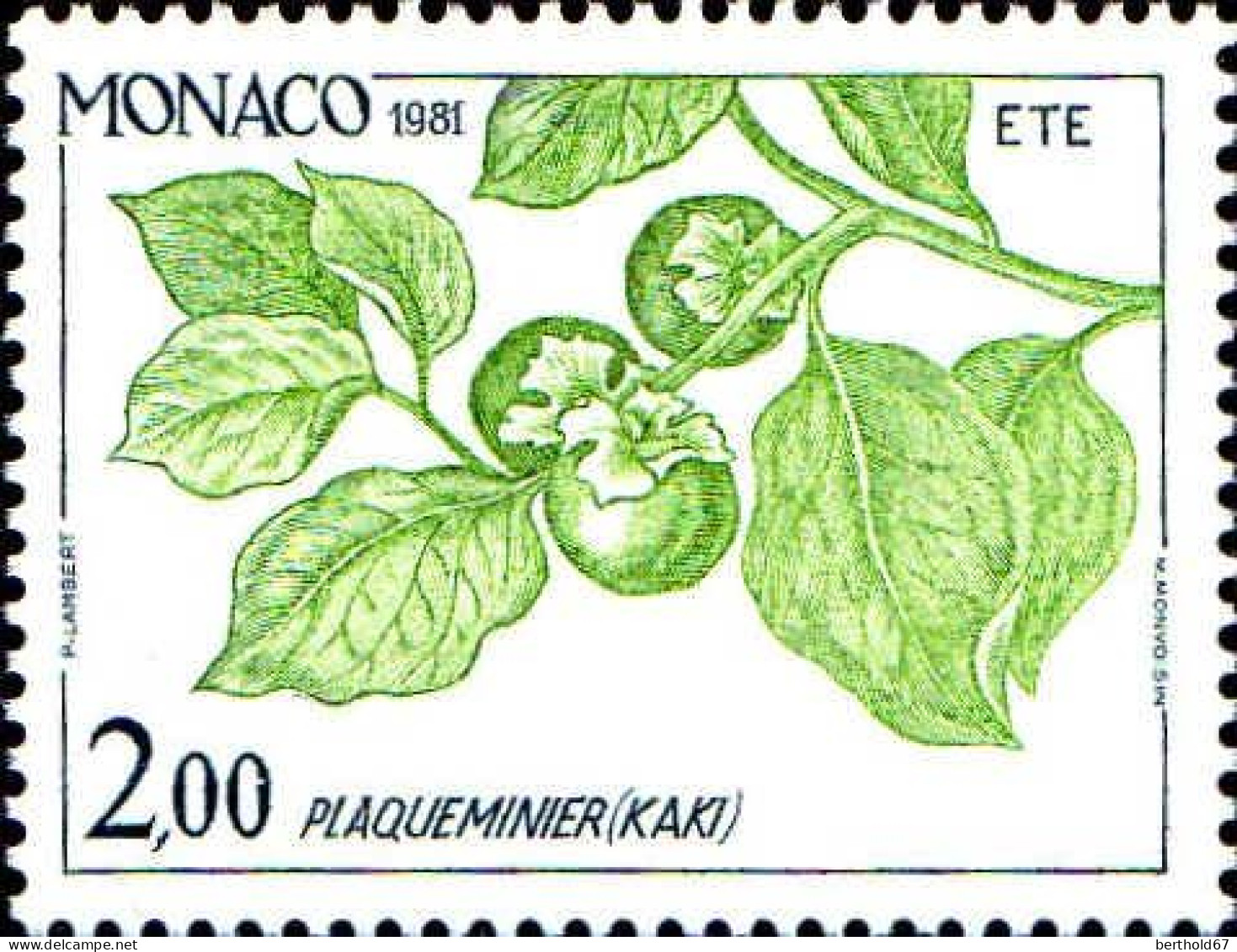 Monaco Poste N** Yv:1302/1305 Les 4 Saisons Du Plaqueminier & Son Fruit Le Kaki - Ungebraucht