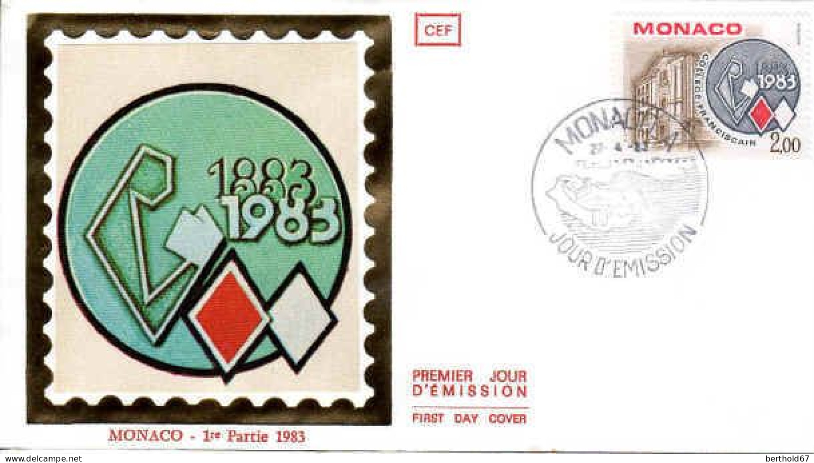 Monaco Fdc Yv:1369 Mi:1581 Collège Franciscain (TB Cachet à Date) Fdc 27-4-83 - FDC