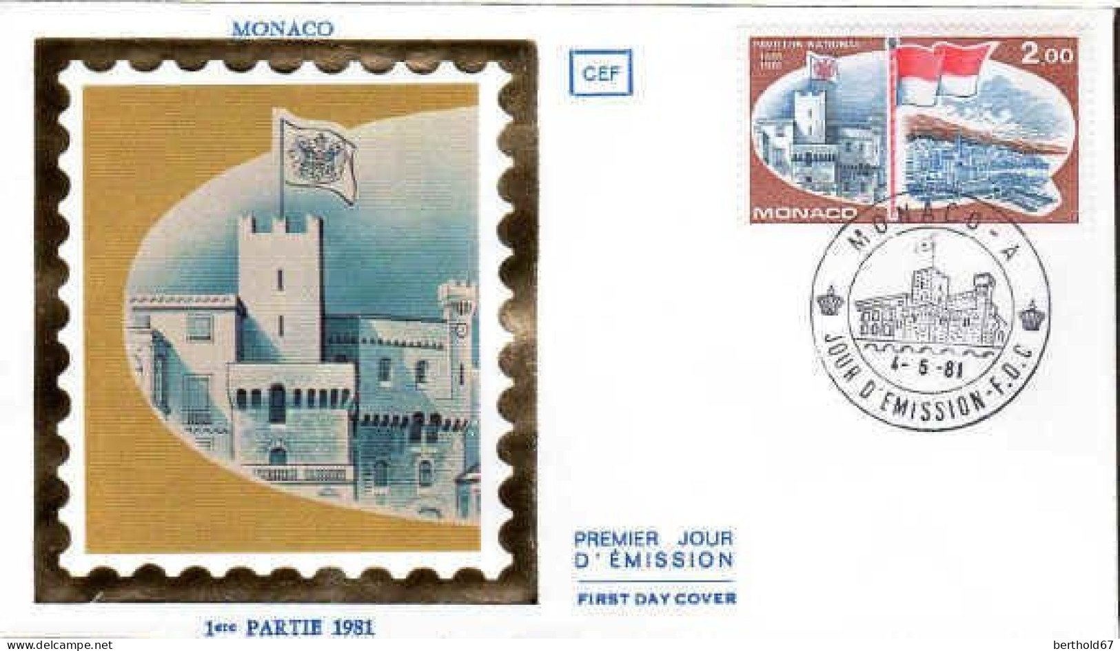 Monaco Fdc Yv:1277 Mi:1477 Pavillon National (TB Cachet à Date) Fdc 4-5-81 - FDC