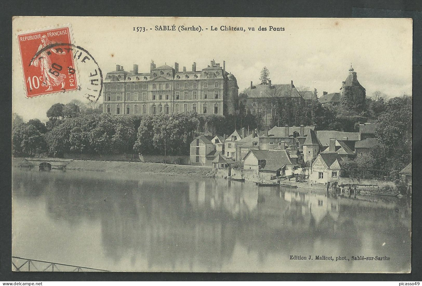 Sarthe , Sablé , Le Château ,vue Des Ponts - Sable Sur Sarthe