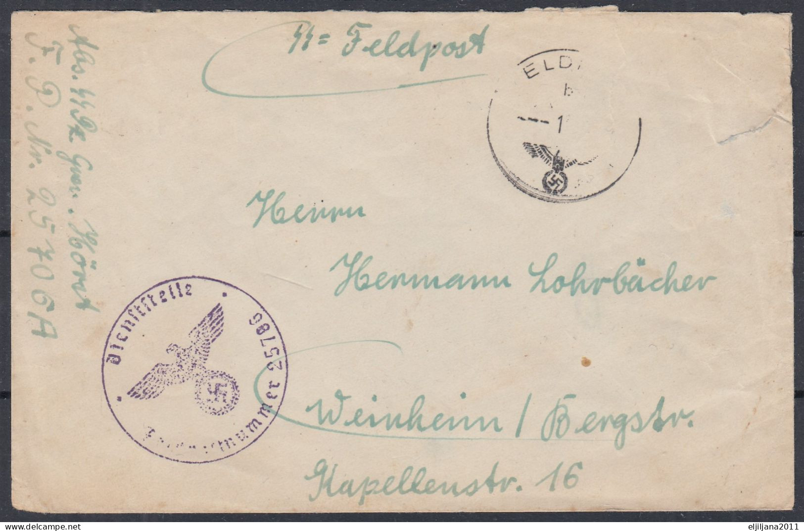 ⁕ Germany, Deutsches Reich 1940 - 1942 WWII ⁕ FELDPOST - MILITARY MAIL ⁕ 5v Old Cover (some With Letters) - See Scan - Feldpost 2. Weltkrieg