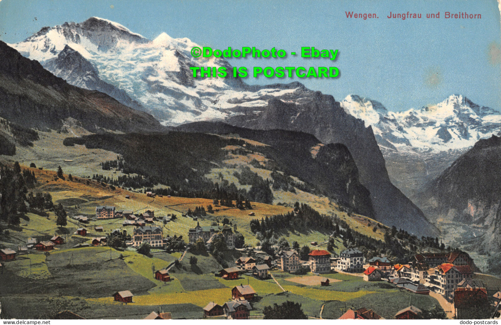 R454398 Wengen. Jungfrau Und Breithorn. Gabler. 1926 - Welt