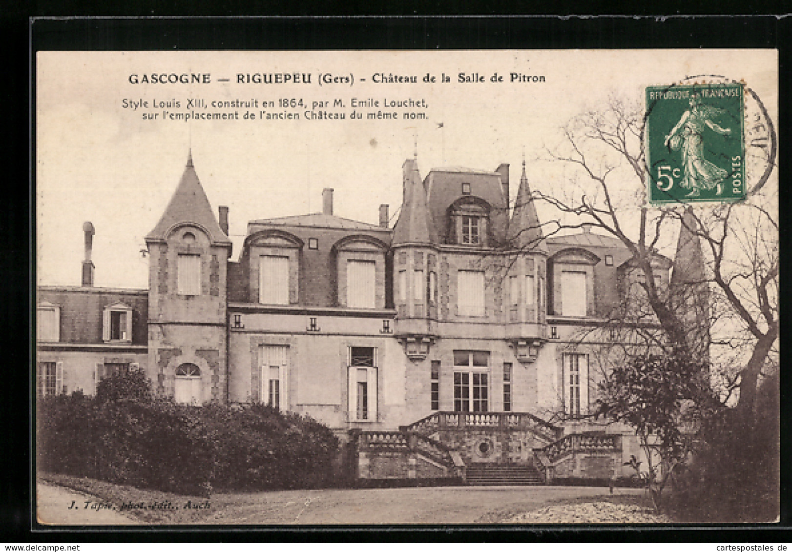 CPA Riguepeu, Chateau De La Salle De Pitron  - Autres & Non Classés