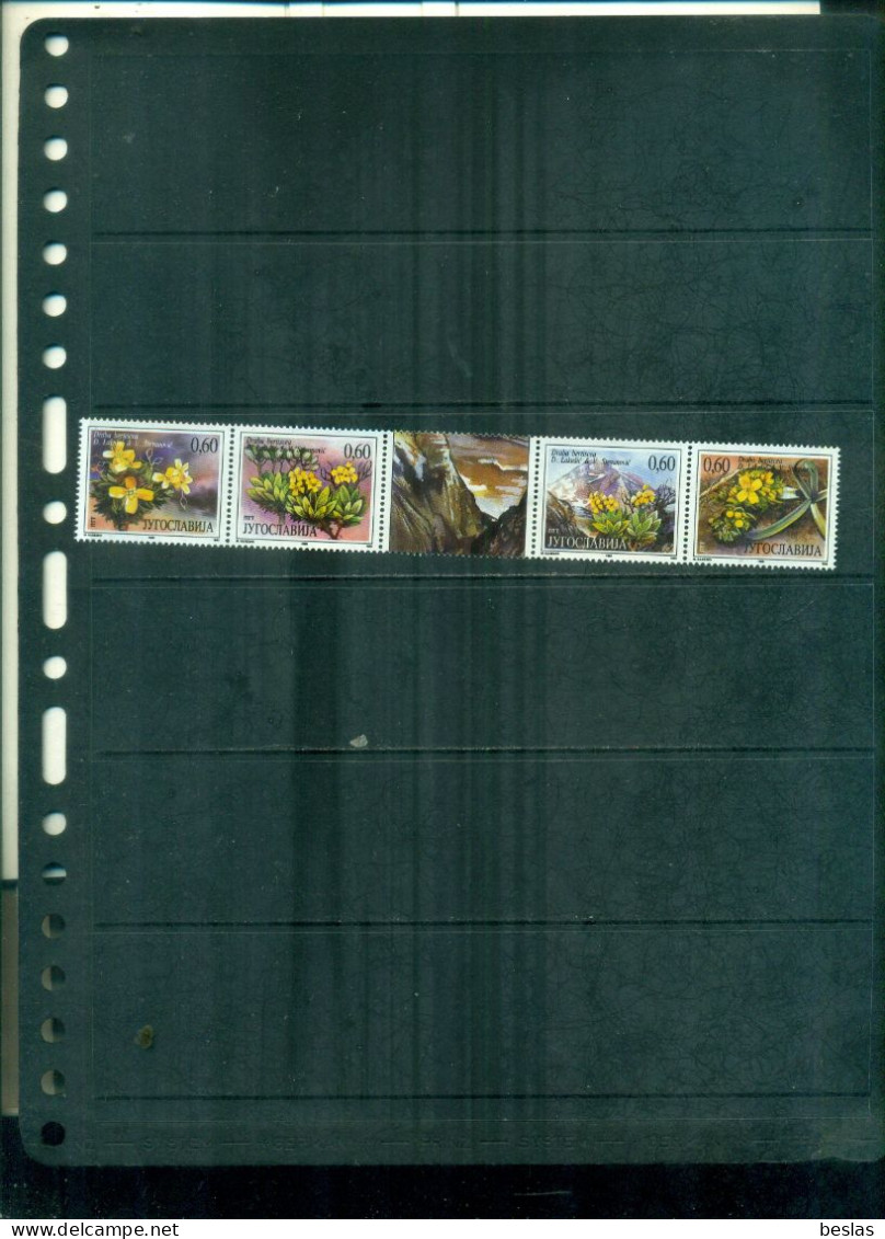 JUGOSLAVIA  FLEURS 95 4 VAL NEUFS A PARTIR DE 2 EUROS - Unused Stamps