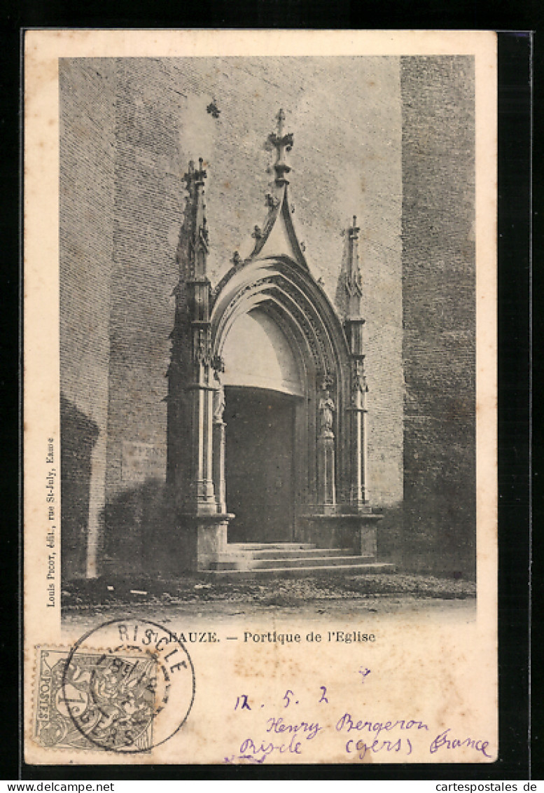 CPA Eauze, Portique De L`Eglise  - Other & Unclassified