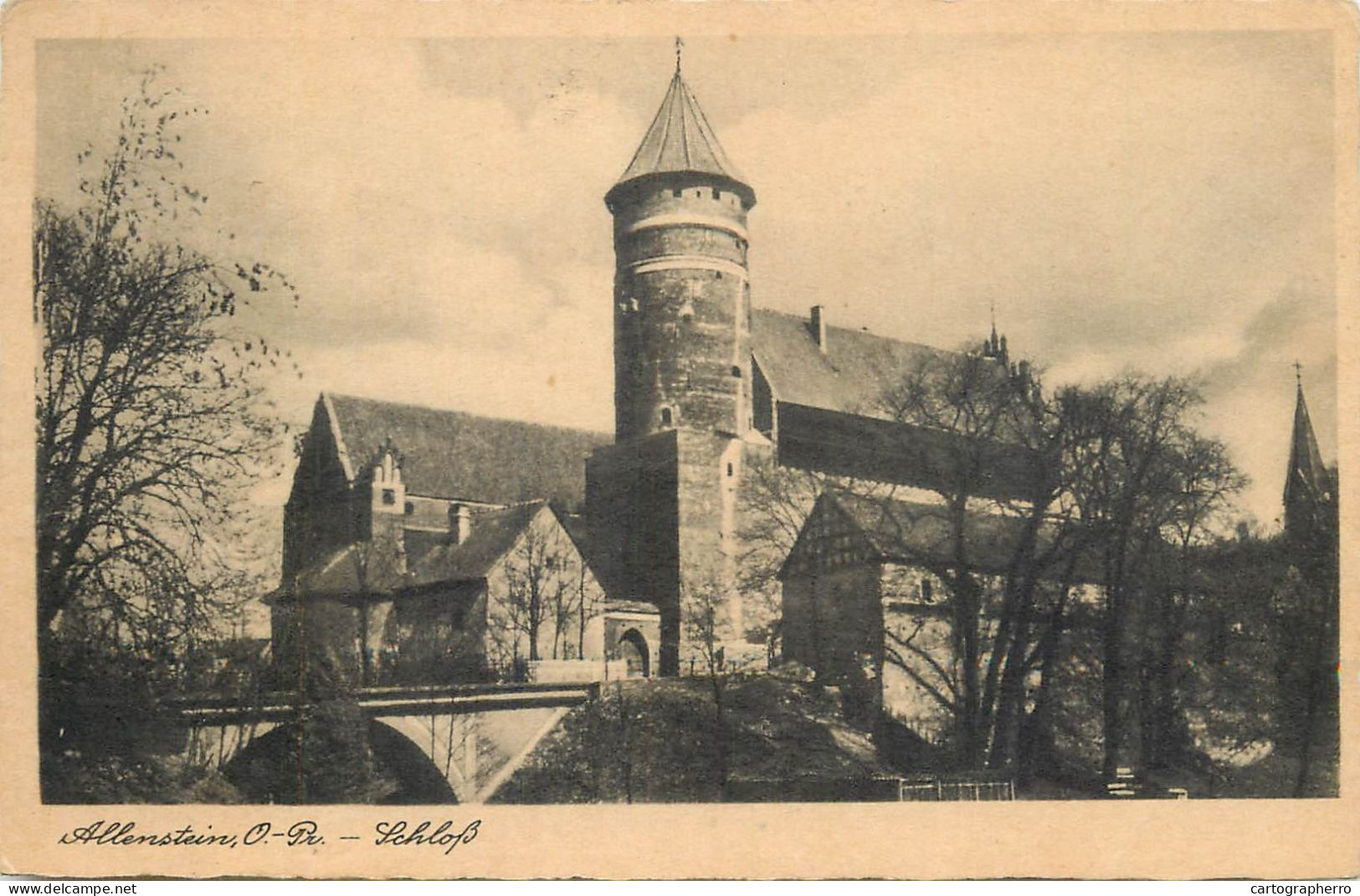 Postcard Germany Allenstein Schloss - Sonstige & Ohne Zuordnung