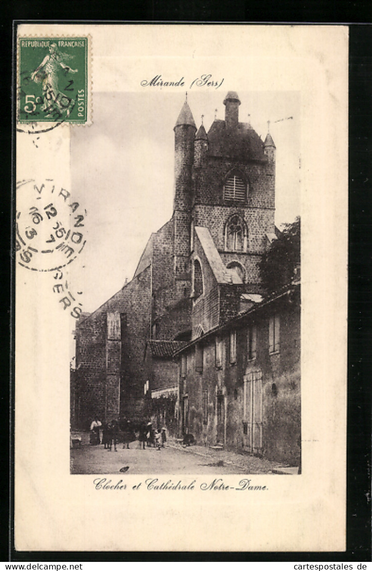 CPA Mirande, Clocher Et Cathedrale Notre-Dame  - Mirande