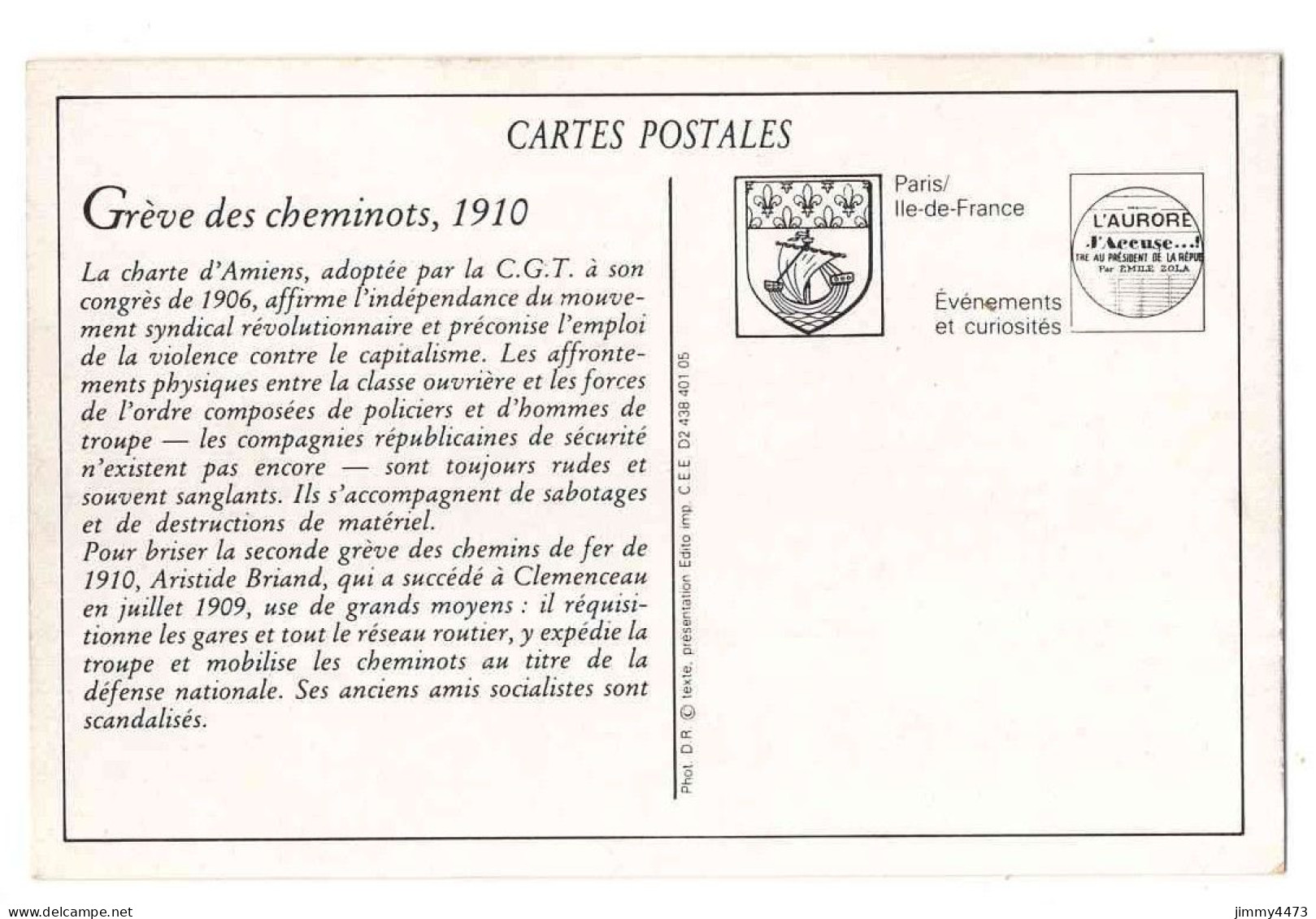 CPA (Repro) - Grève Des Cheminots 1910 ( Bien Animée ) - Texte Au Dos - Strikes