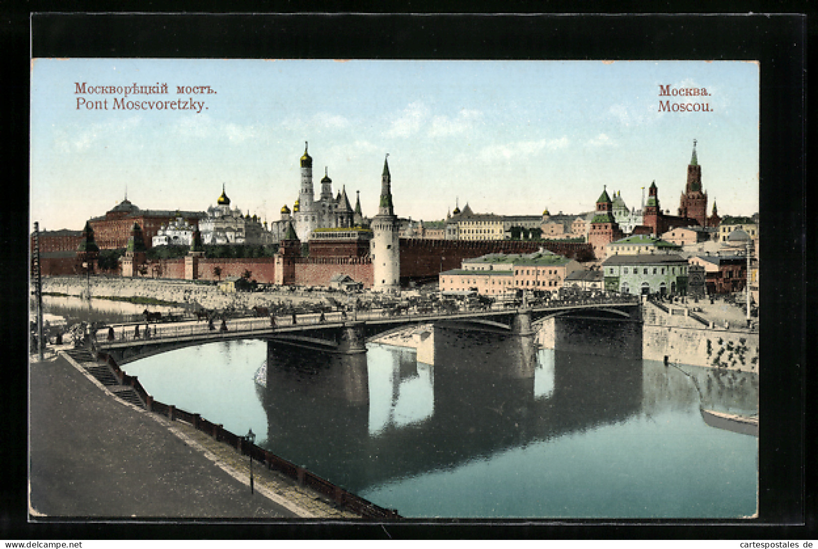 AK Moscou, Pont Moscovoretzky, Vue Du Kremlin  - Russie