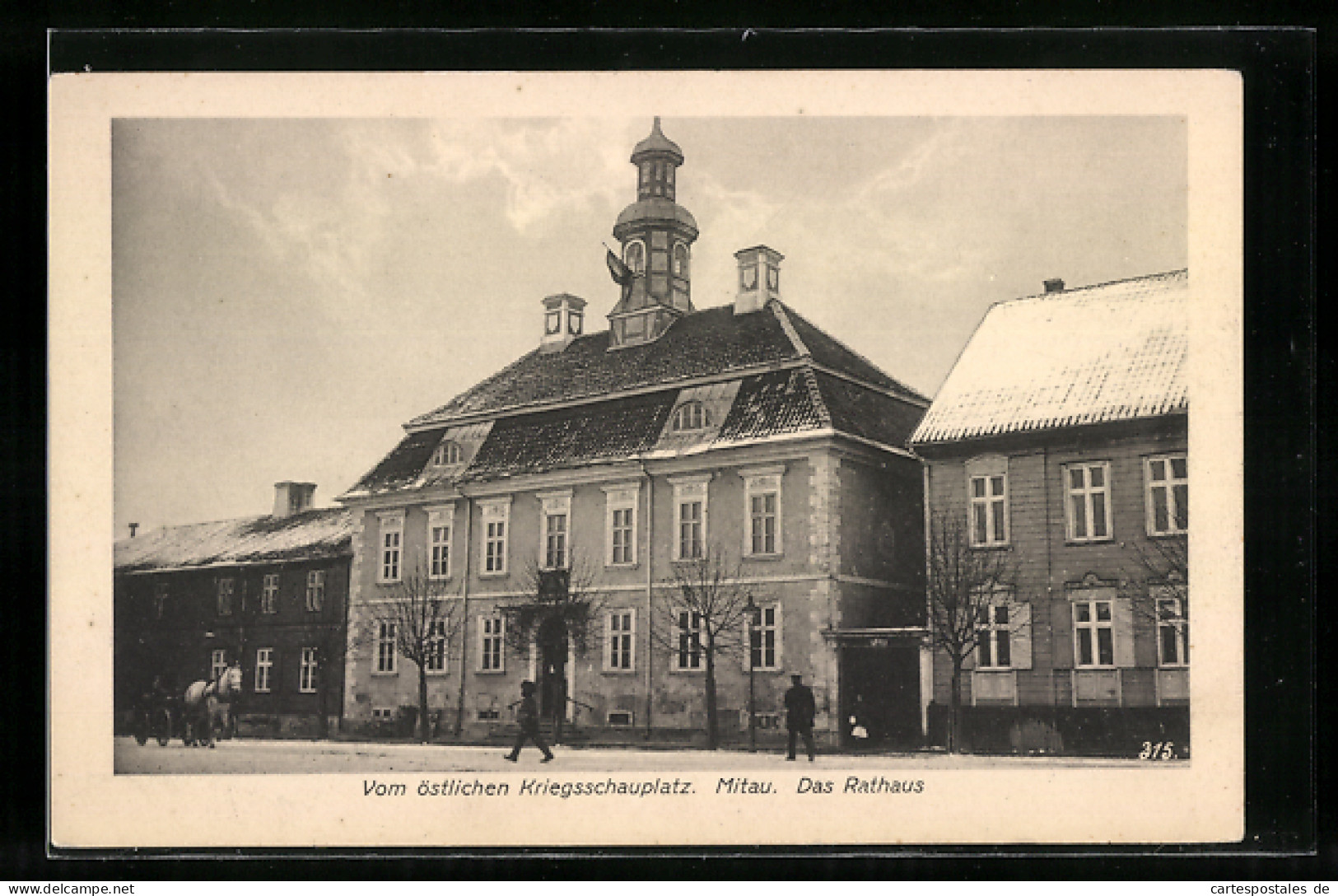 AK Mitau, Das Rathaus Vom östlichen Kriegsschauplatz  - Lettonie