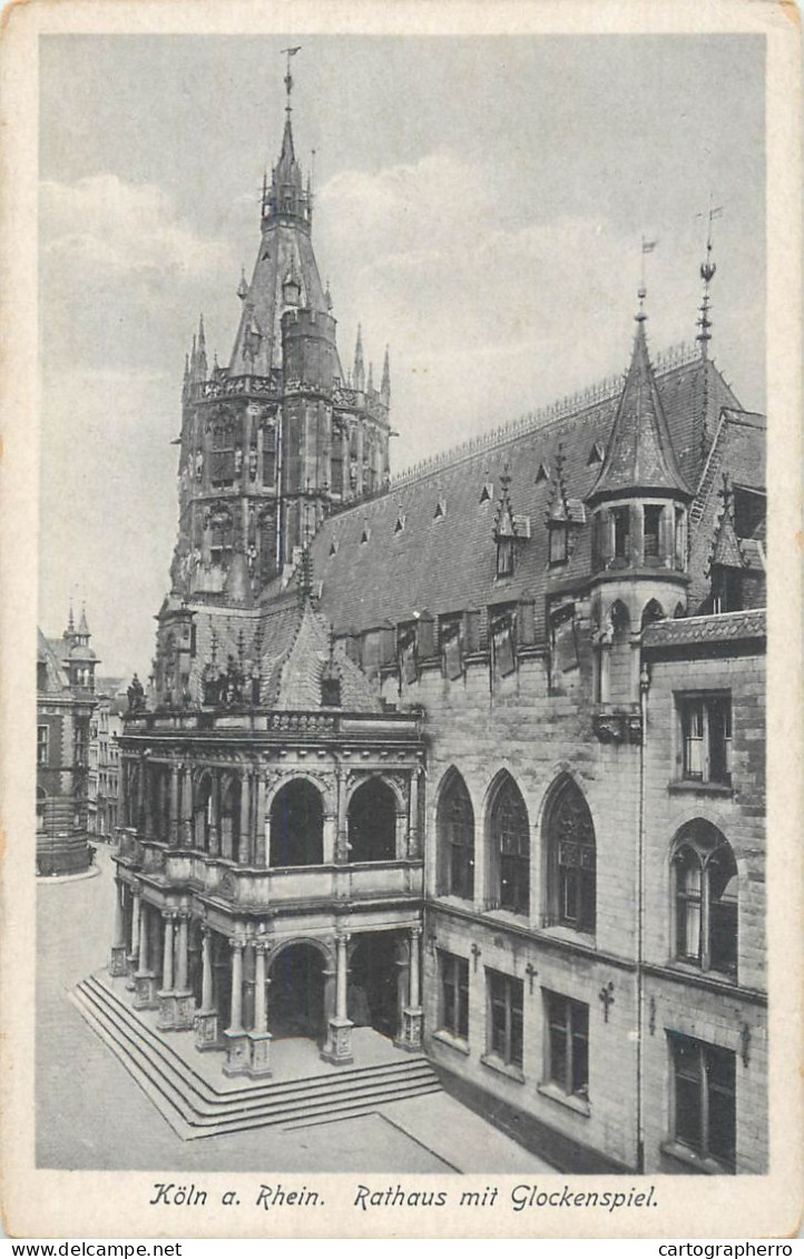 Postcard Germany Koln A. Rhein Rathaus - Sonstige & Ohne Zuordnung