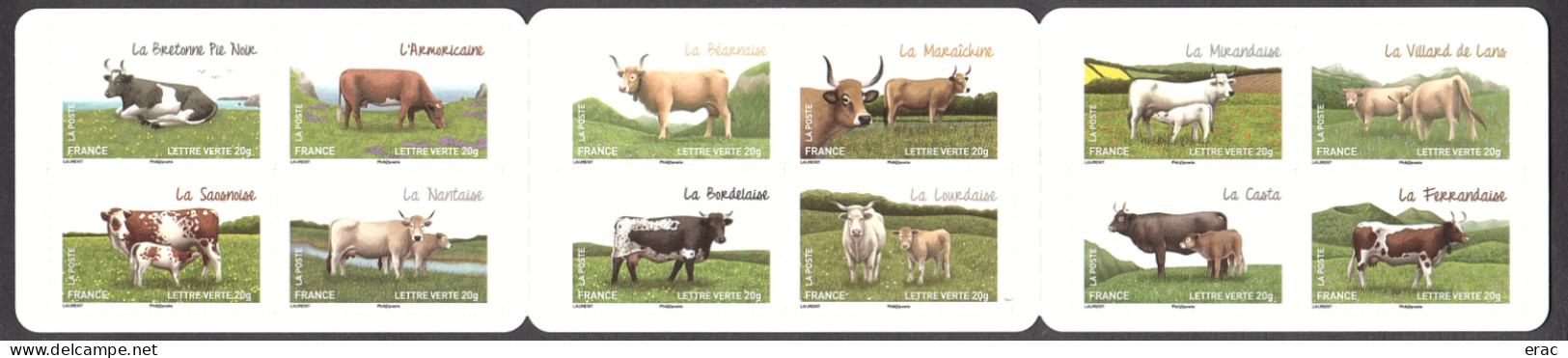 France - 2014 - Carnet Autoadhésif BC953 - Neuf ** - Les Vaches - Markenheftchen