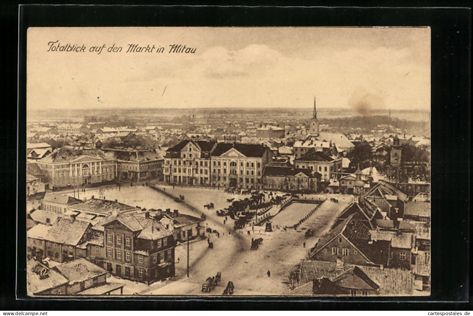 AK Mitau, Totalblick Auf Den Markt  - Latvia