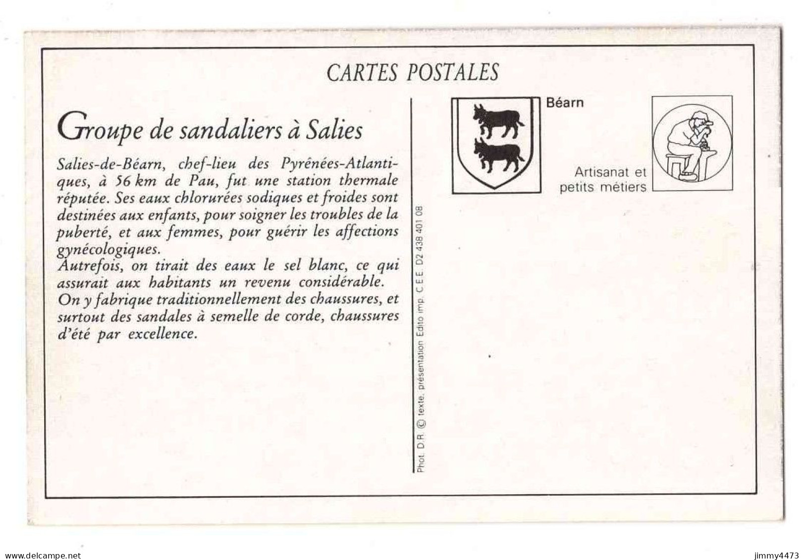 CPA (Repro) - Groupe De Sandaliers à SALIE De BEARN ( Bien Animée ) - Texte Au Dos - Craft