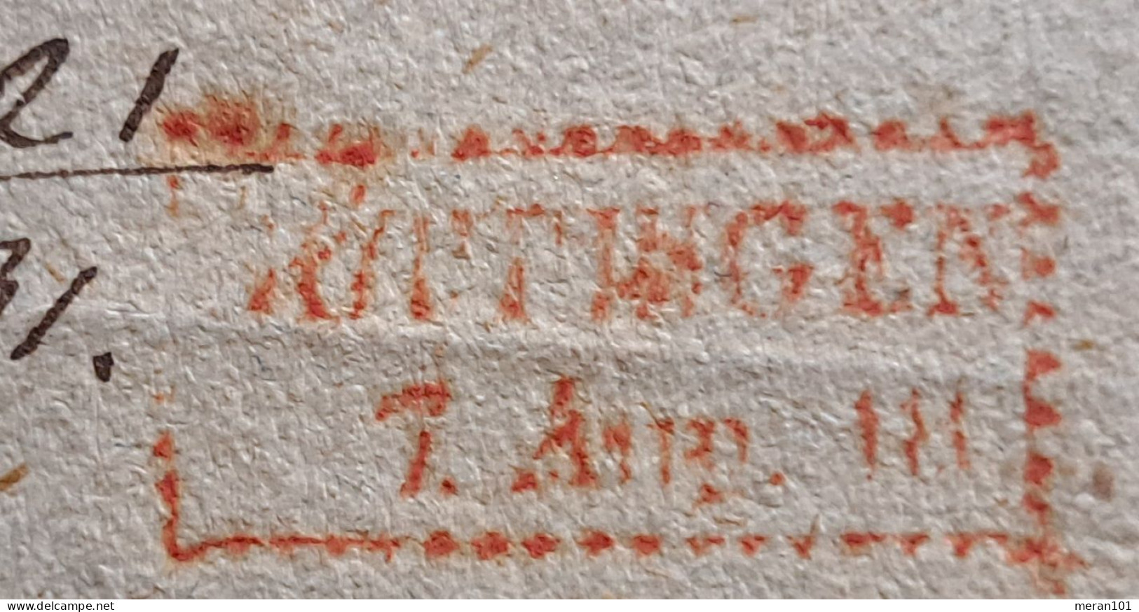 Vorphilatelie 1818, Brief GÖTTINGEN Roter Kastenstempel, Feuser 1181-6 - Precursores