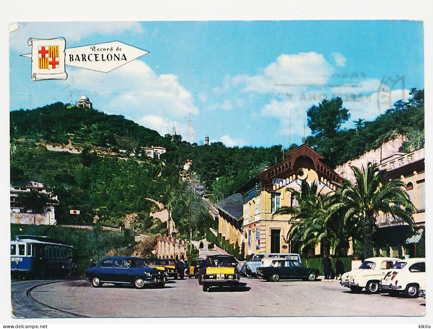 CPSM / CPM  10.5 X 15 Espagne (170) BARCELONA  Estacion Funicular Del Tibidabo Gare De Départ Du Funiculaire  Tramway - Barcelona