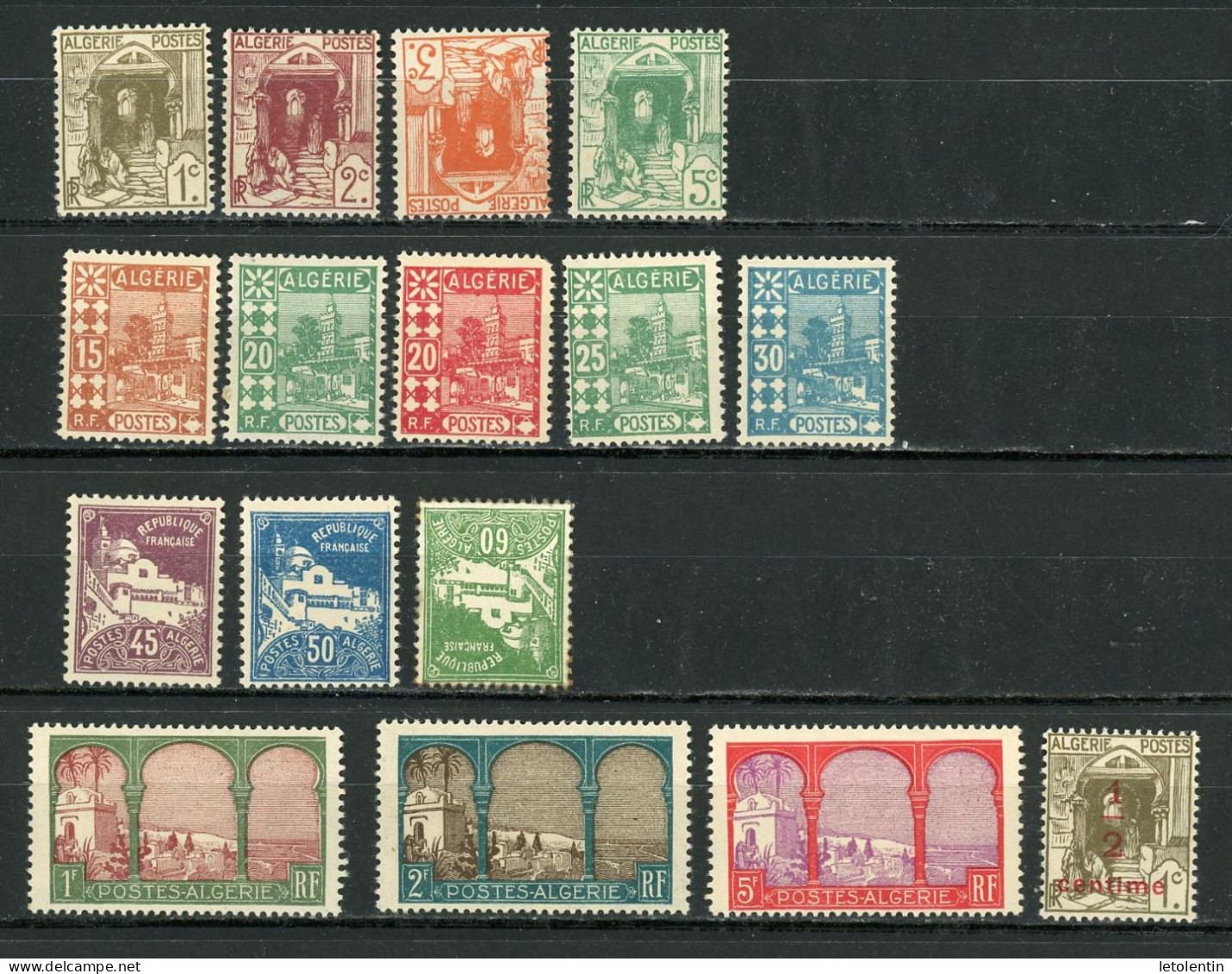 ALGERIE (RF) - VUES D'ALGER -   N° Yt 34/37+39/43+46/48+51+54/57** !! - Unused Stamps