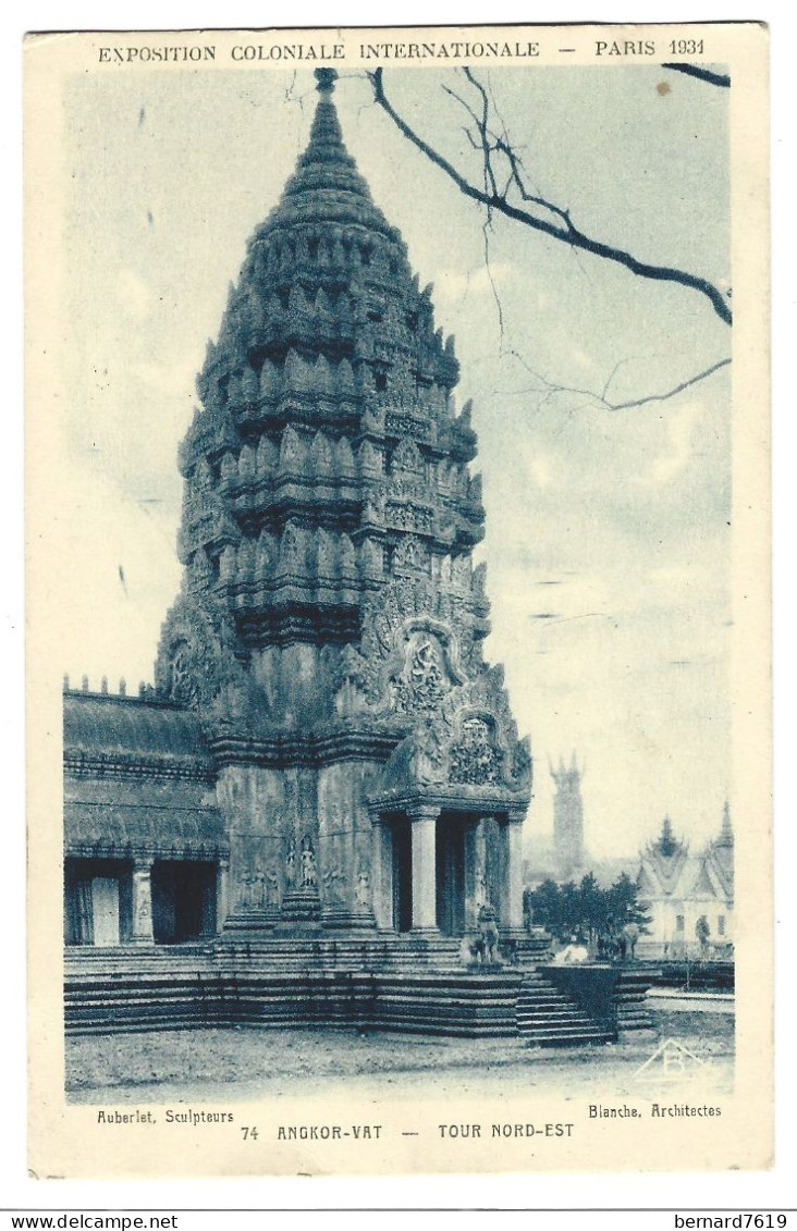 75 Paris  - Exposition Coloniale Internationale 1931 -   Angkor Vat - Tour Nord Estrancaise - - Expositions