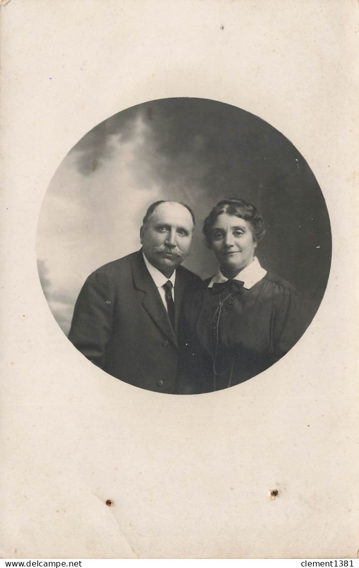 LA ROCHELLE  Carte Photo Du Couple Moreau En 1918 - Photographe "Mestre De PUJOL" 29 Rue Dupaty - La Rochelle