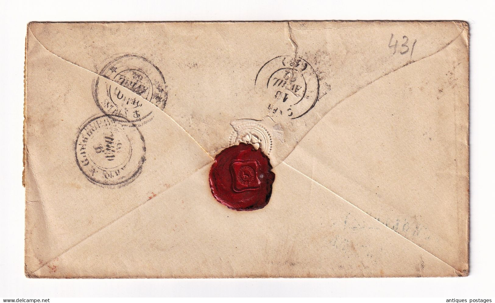 Great Britain 1862 London Bertrand Maire De Caen Calvados England Stamp Queen Victoria - Storia Postale