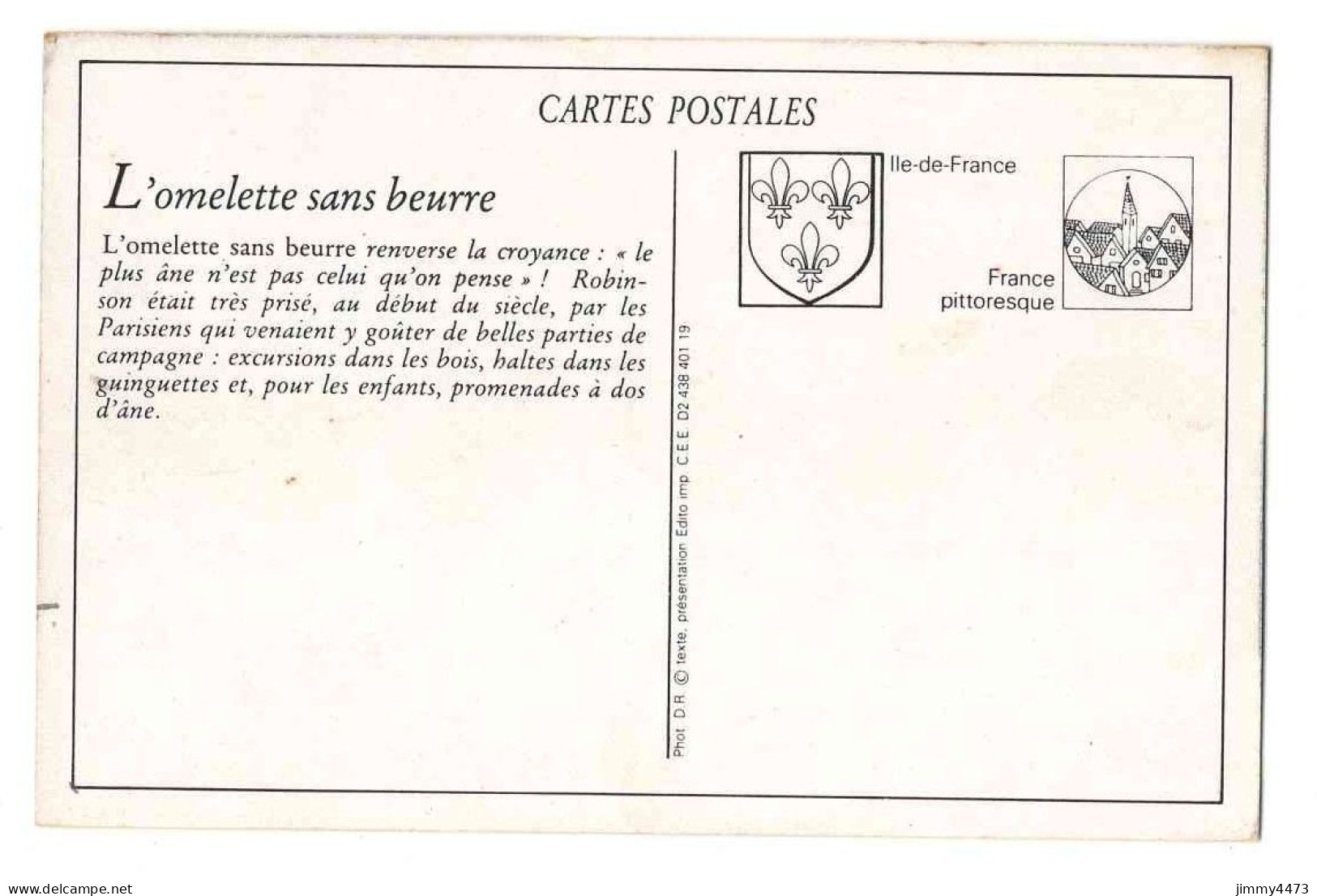 CPA (Repro)  ROBINSON - L'Omelette Sans Beurre ( Rue Bien Animée ) Texte Au Dos - Chatenay Malabry