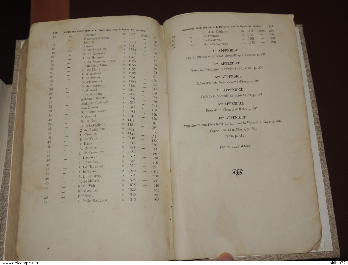 FORMEVILLE - Histoire de l'ancien évêché-comté de Lisieux  E.O. 1874  2/2 vol.