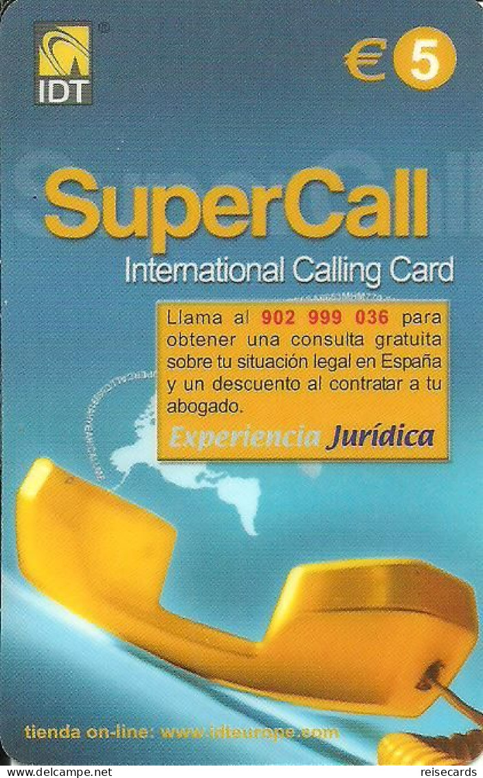 Spain: Prepaid IDT - SuperCall Juridica - Sonstige & Ohne Zuordnung