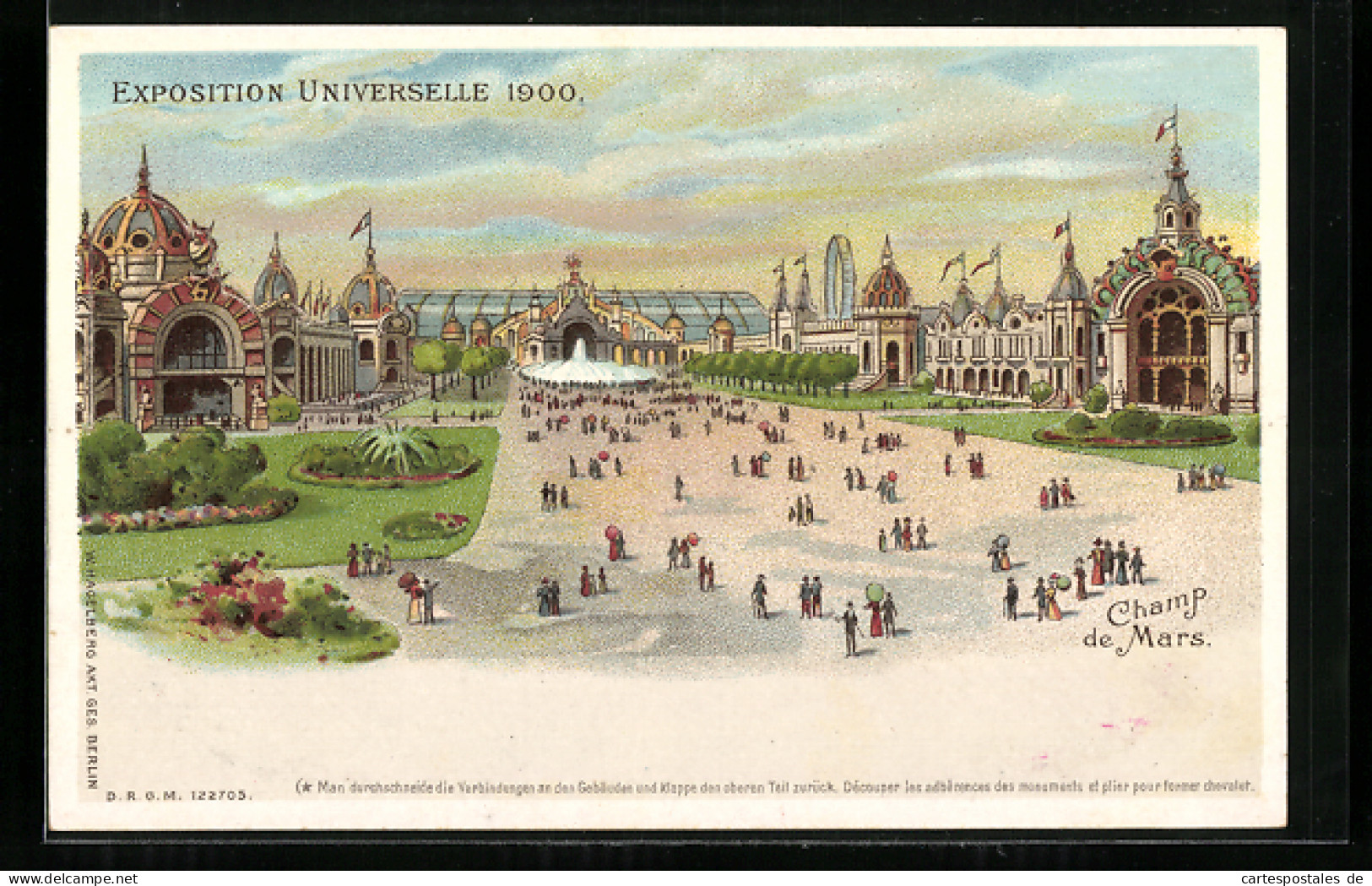 Kulissen-AK Paris, Exposition Universelle De 1900, Champ De Mars  - Expositions