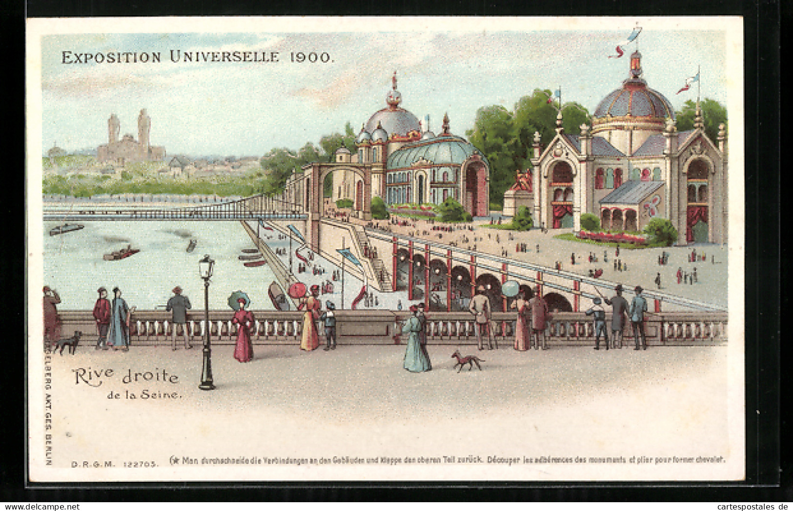Kulissen-AK Paris, Exposition Universelle De 1900, Rive Droite De La Seine  - Exhibitions