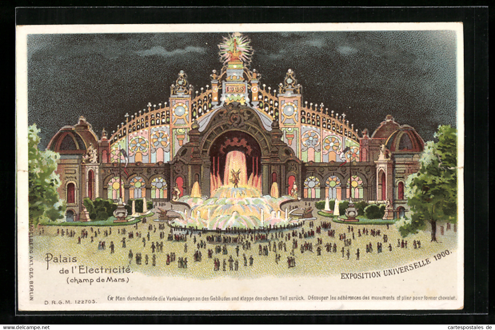 Kulissen-AK Paris, Exposition Universelle De 1900, Palais De L`Electricité  - Exhibitions