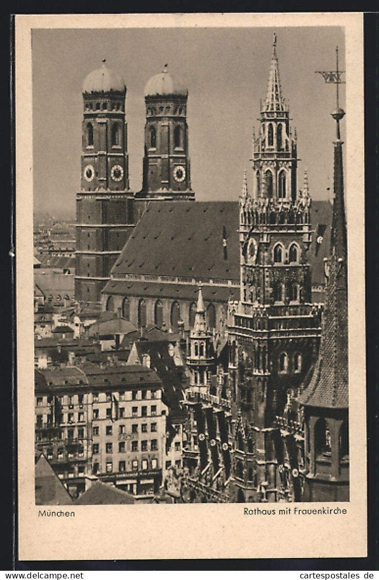 AK München, Rathaus Mit Frauenkirche  - Sonstige & Ohne Zuordnung