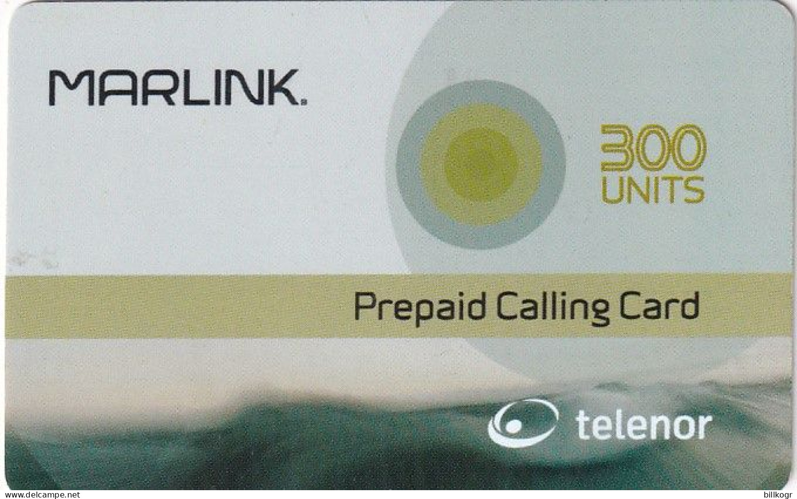 NORWAY - Marlink/Telenor Satellite Prepaid Calling Card 300 Units, Exp.date 31/12/05, Used - Norway