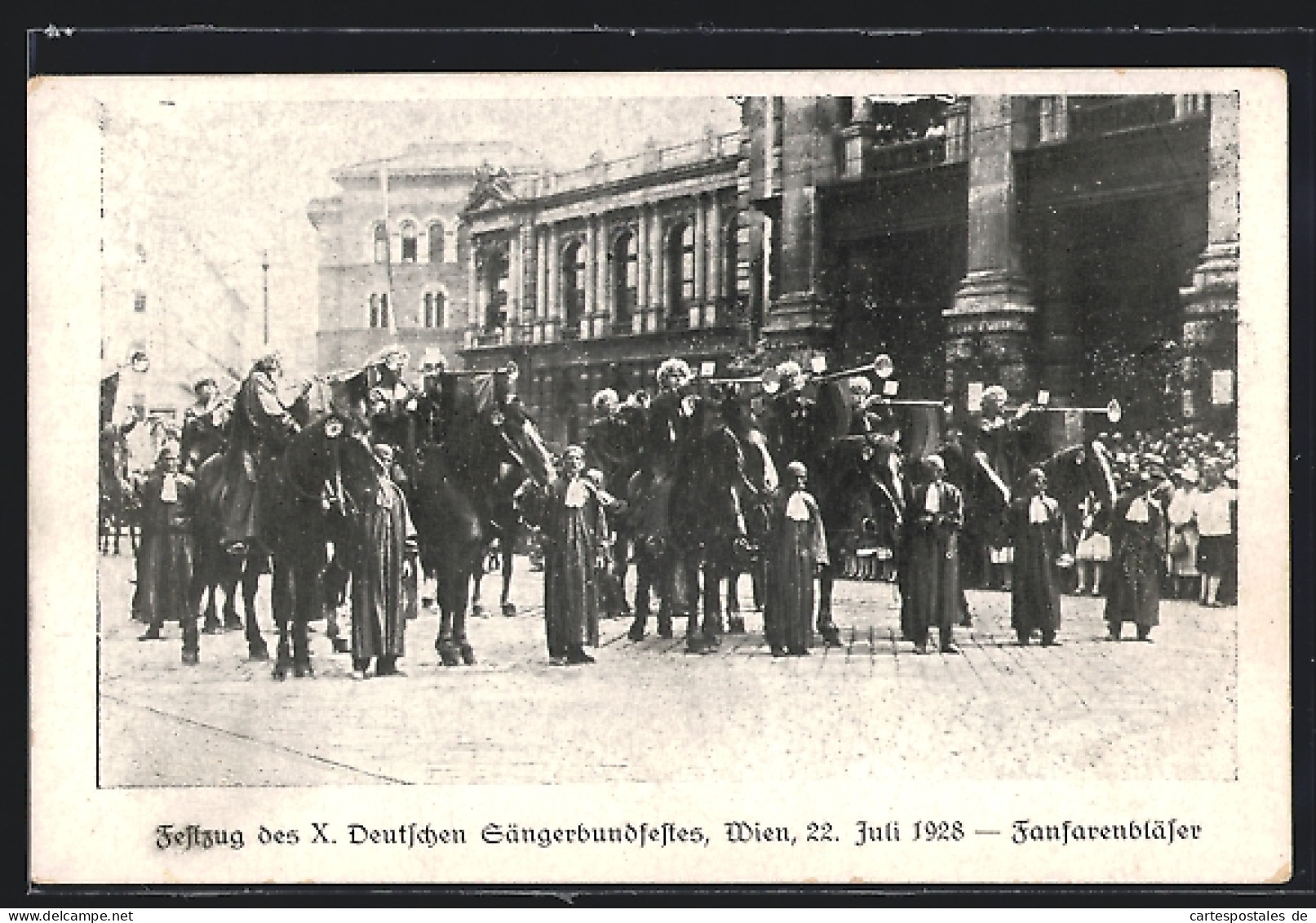 AK Wien, 10. Deutsches Sängerbundesfest 1928, Festzug Der Fanfarenbläser  - Other & Unclassified