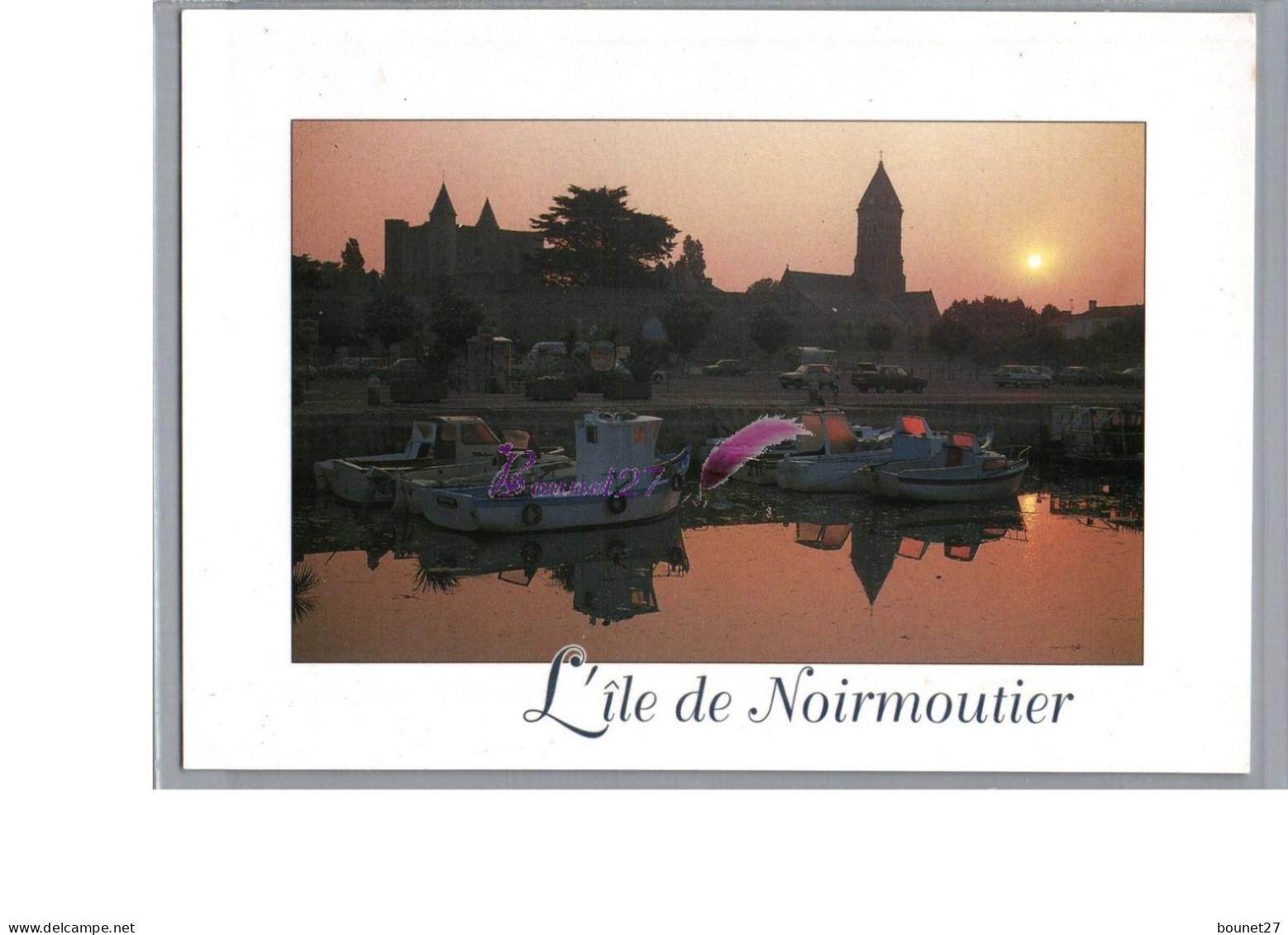 ILE DE NOIMOUTIER 85 - Lever De Soleil Sur Le Château Et L'Eglise - Ile De Noirmoutier