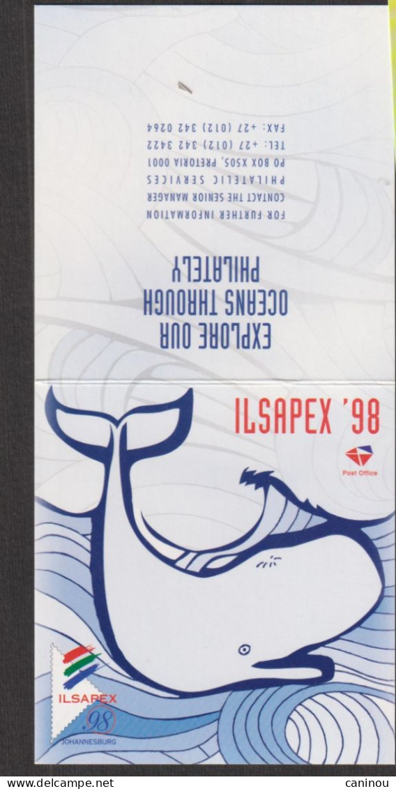 AFRIQUE DU SUD   Y & T CARNET POSTE AERIENNE C27 I BALEINES EXPOSITION PHILATELIQUE ILSAPEX 98 1998 NEUF - Booklets