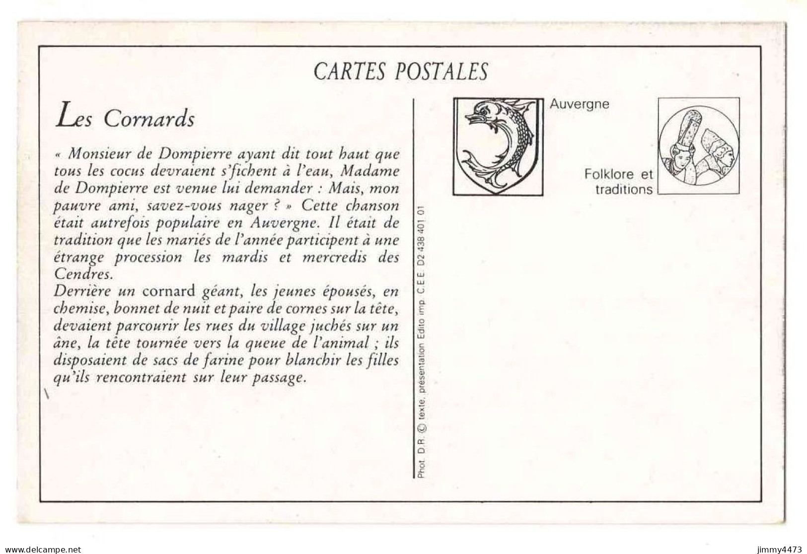 CPA (Repro) Les Cornards ( Fête Locale à Sauxillanges ) ( Rue Bien Animée ) Texte Au Dos - Issoire
