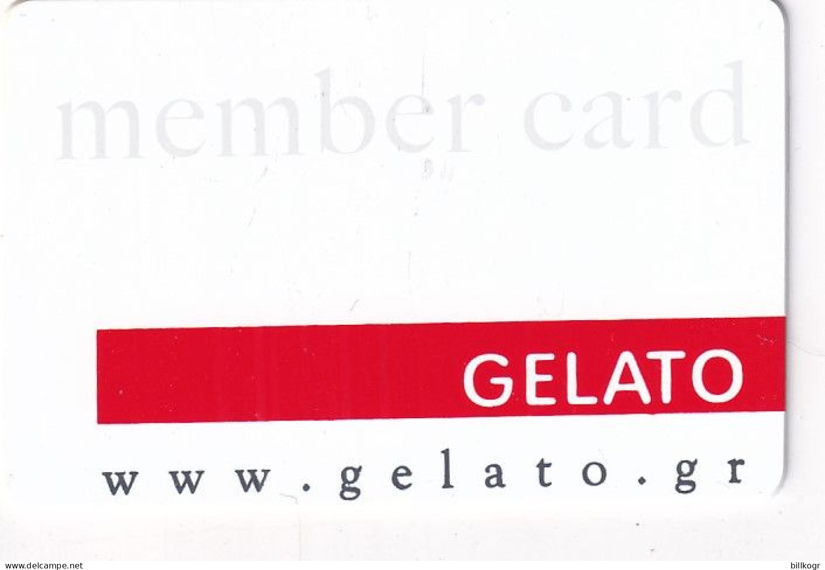 GREECE - Gelato Member Card, Used - Other & Unclassified